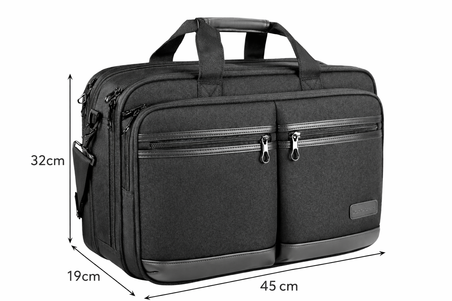 Business Laptop Briefcase - 17-Inch - Shoulder Bag, Expandable, Water-Resistant & RFID Blocking