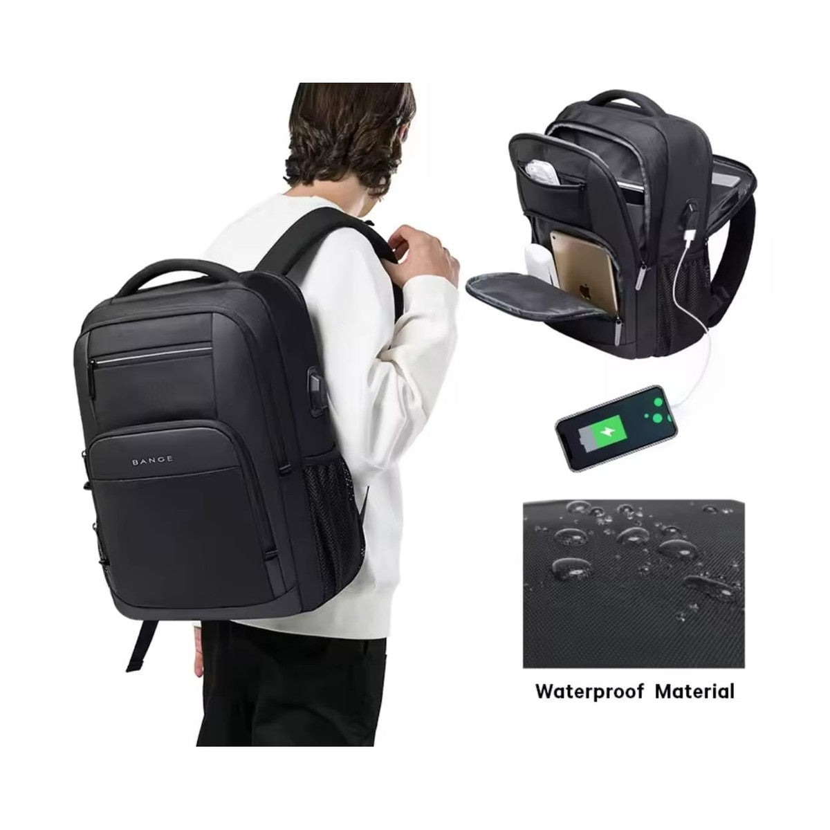 Laptop Backpack – 17 Inch Water-Resistant - USB Port - Anti Theft Durable & Compact Design
