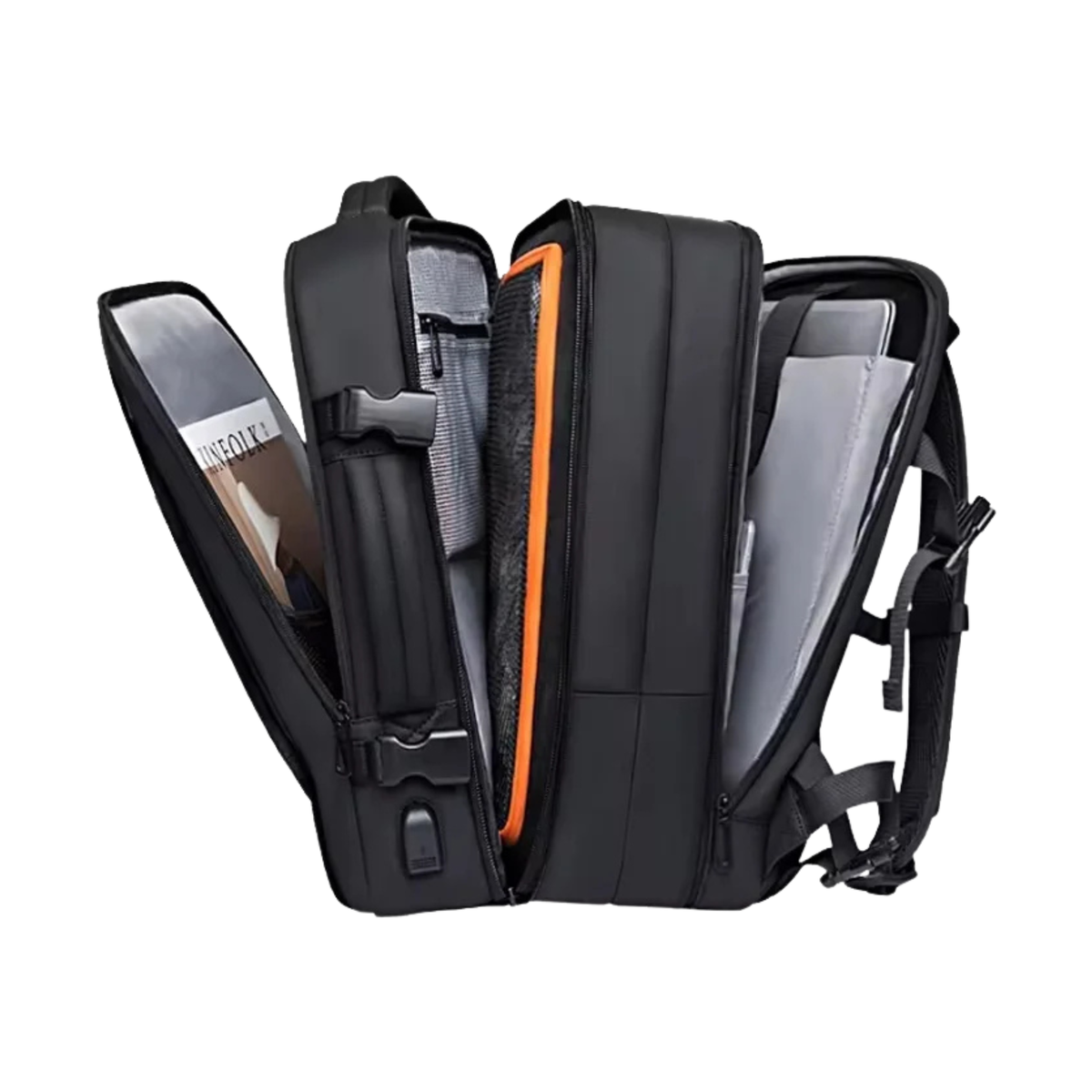 Travel Backpack - 45L - USB Port Water-Resistant - 17 Inch Laptop Compartment