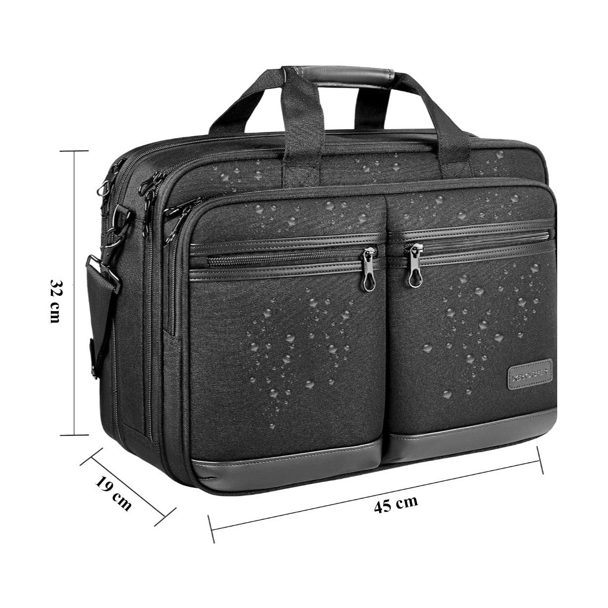 Business Laptop Briefcase - 17-Inch - Shoulder Bag, Expandable, Water-Resistant & RFID Blocking