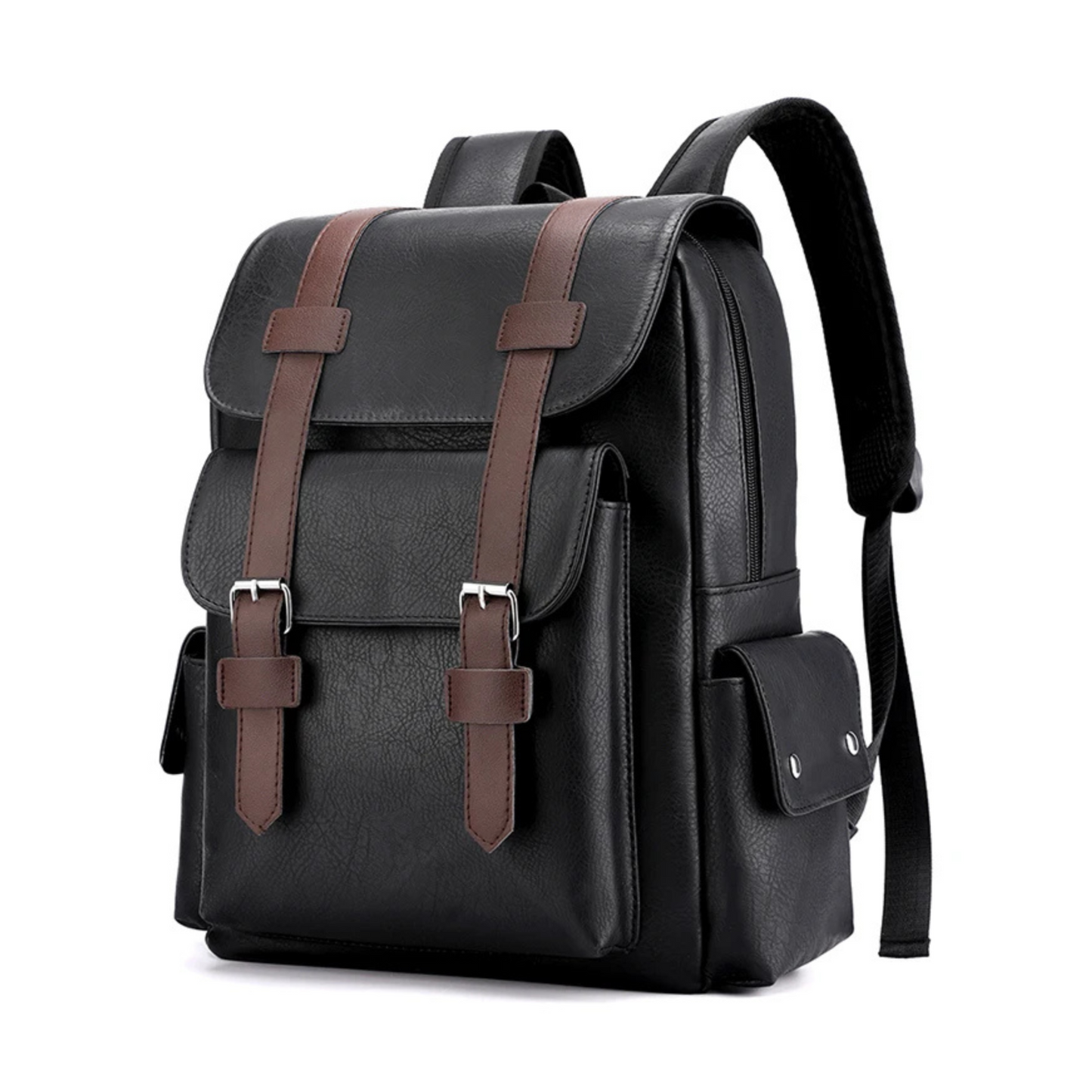 Vintage Backpack Messenger Bag with Buckle Closure – Timeless & Versatile Design
