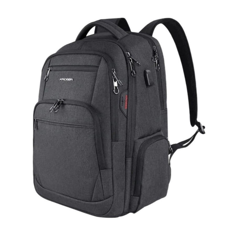Travel Laptop Bag 17-Inch – Lightweight, Water-Resistant Multiple Compartments USB Port & Earphone Hole