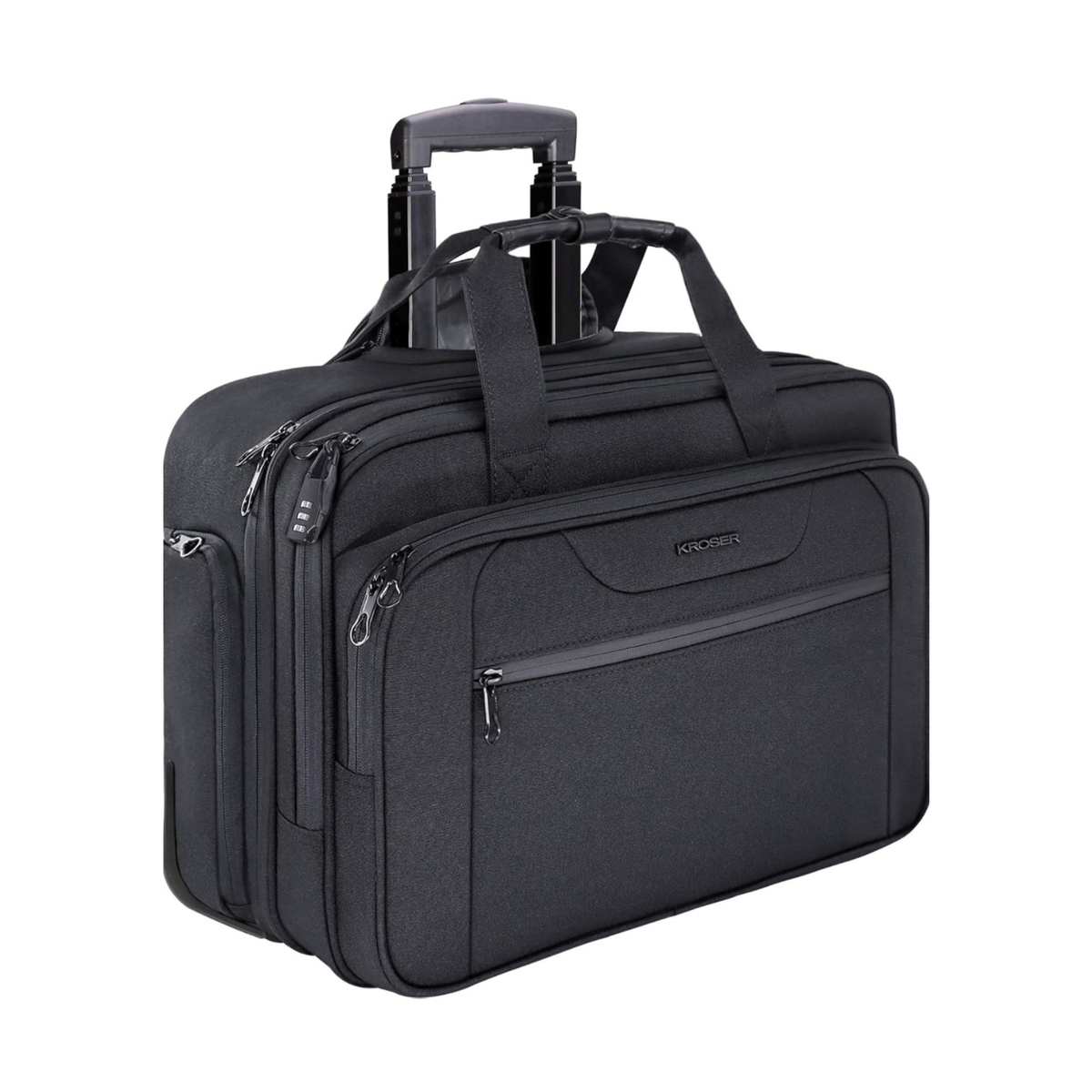 Business 17-Inch Laptop Trolley Lightweight Travel Case with RFID Blocking - Anti Theft Features