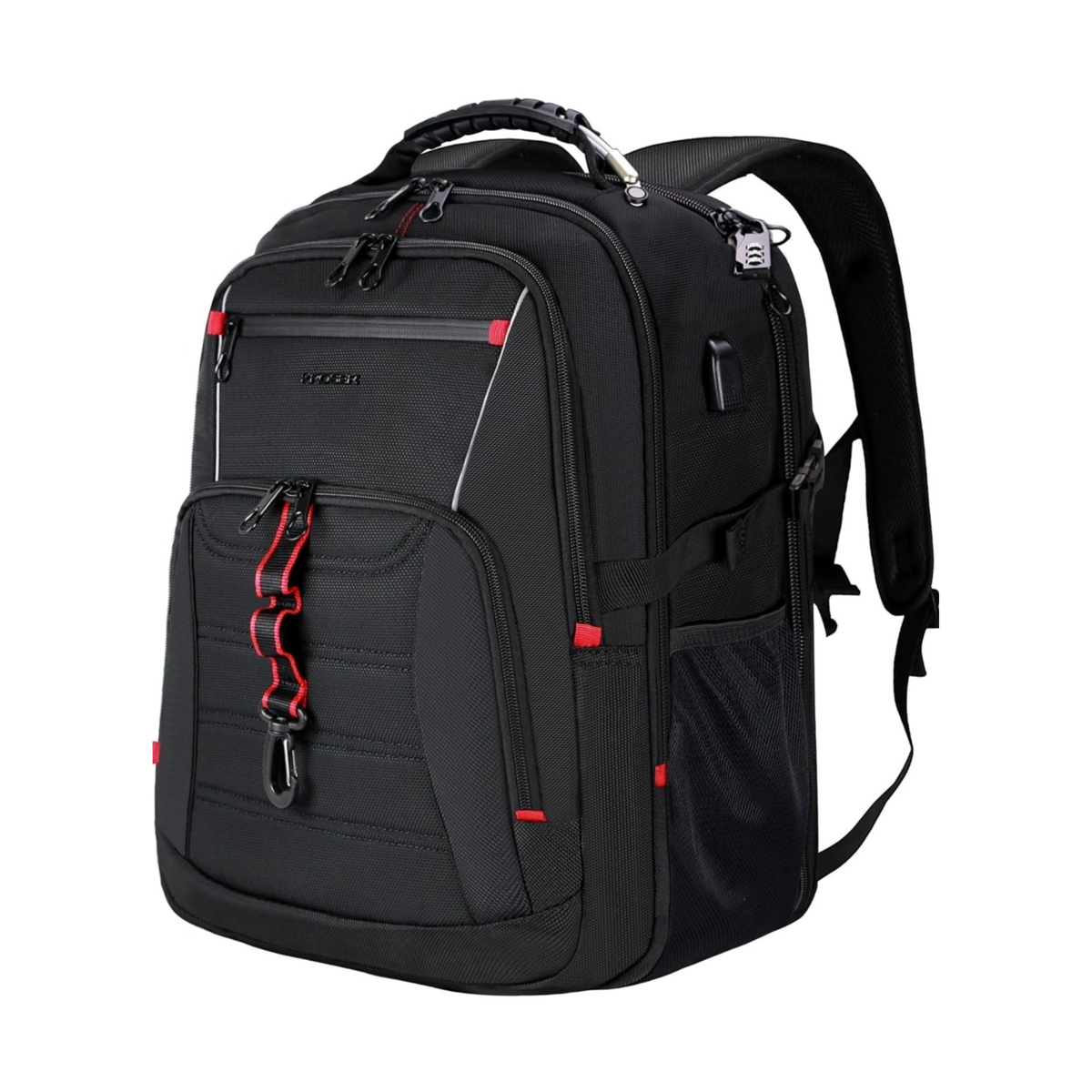 Travel Laptop Backpack 48L TSA-Friendly - Water Resistant & Anti Theft – Zip Lock - Fits 17 inch Laptops - Black