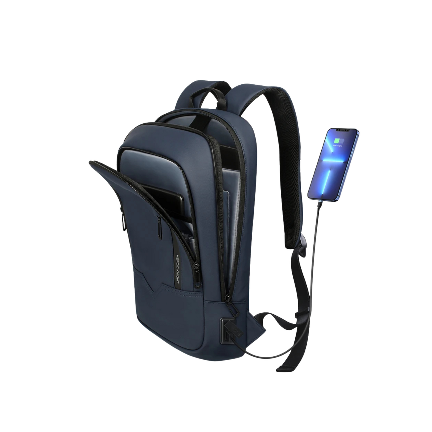 Slim Laptop Backpack 15 Inch – USB Type-C Ports, Water-Resistant, Sleek Lightweight Design