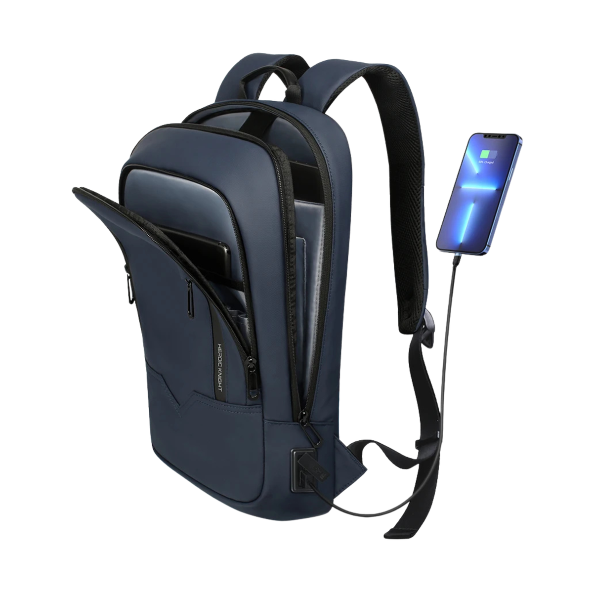 Slim Laptop Backpack 15 Inch – USB Type-C Ports, Water-Resistant, Sleek Lightweight Design