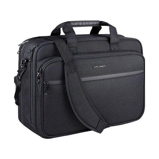 Business Laptop Briefcase - 17 Inch - Water-Resistant - Expandable & RFID Protected