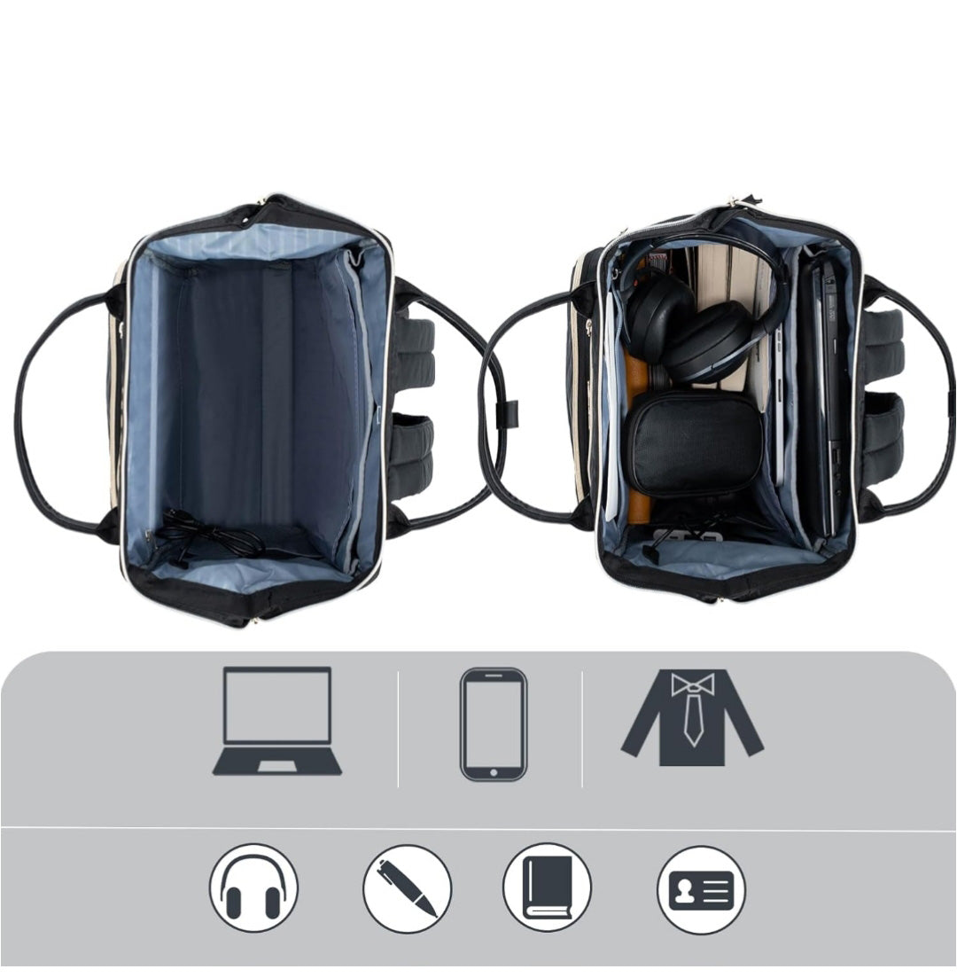 Kroser 17-Inch Laptop Backpack Durable Water-Resistant & RFID Safe, Lightweight with Stylish Gold Zippers