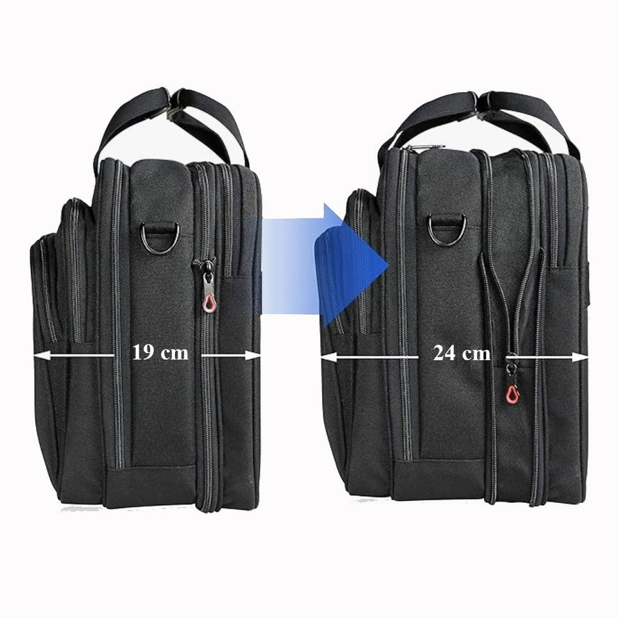 Business Laptop Briefcase Water Resistant 17 Inch RFID Safe Lightweight & Expandable