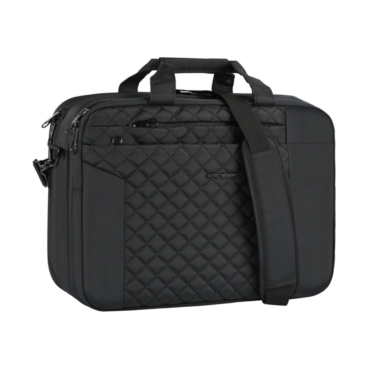 Laptop Shoulder Bag 17-Inch Quilted - Water Resistant - RFID-Protected Lightweight - Stylish - Men & Women