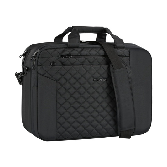 Laptop Shoulder Bag 17-Inch  Quilted - Water Resistant - RFID-Protected Lightweight - Stylish - Men & Women