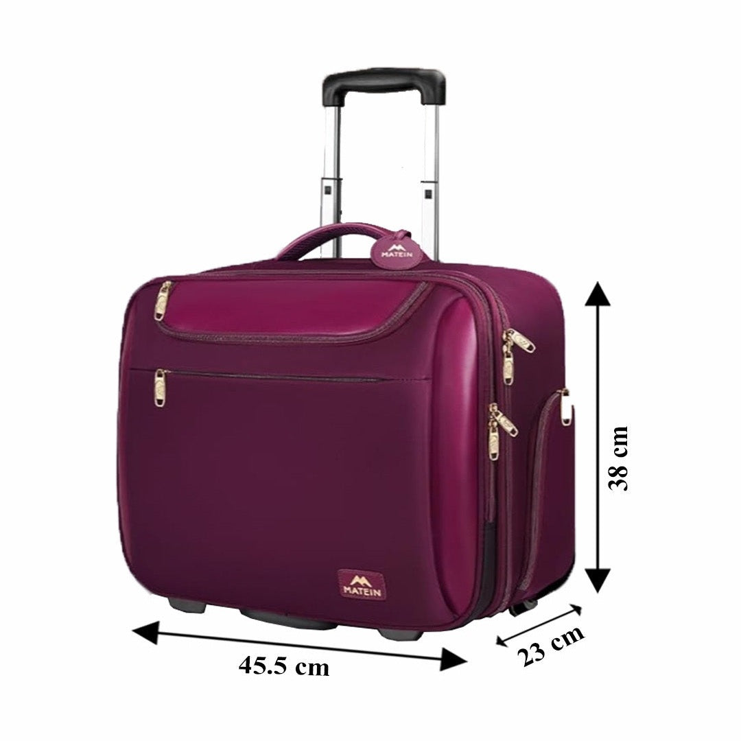 Business Laptop Trolley 17-Inch Laptop Trolley Water-Resistant, Anti-Theft & Spacious