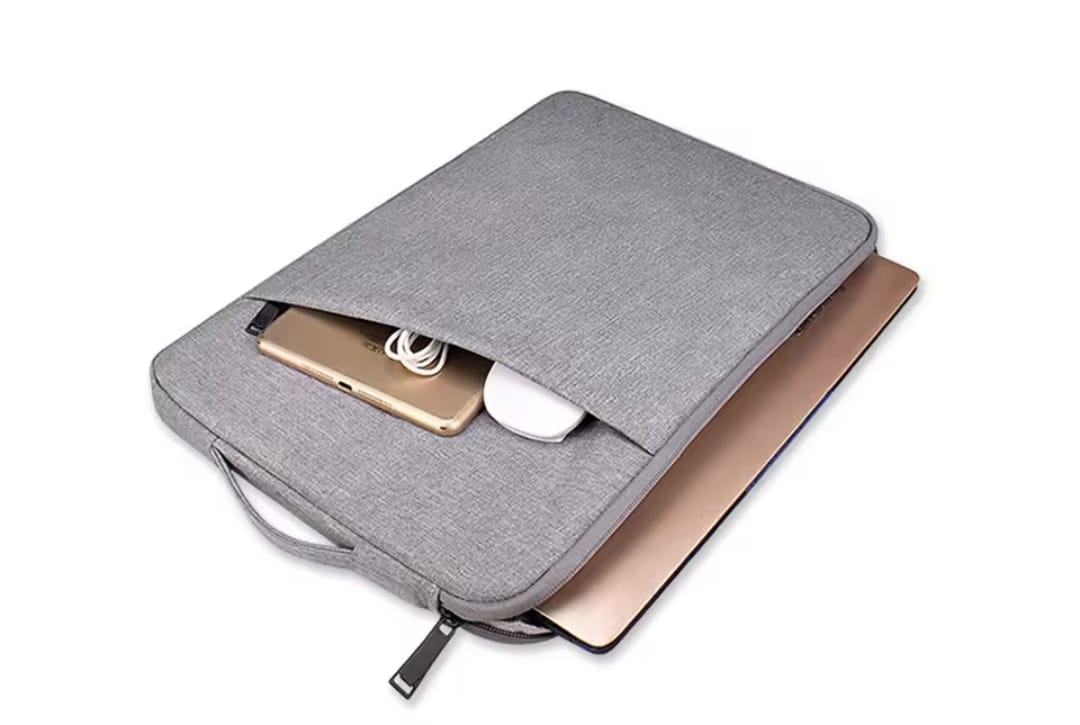 Easy Travel 15 Inch Laptop Sleeve Extra Front Pocket - Lightweight & Practical Design