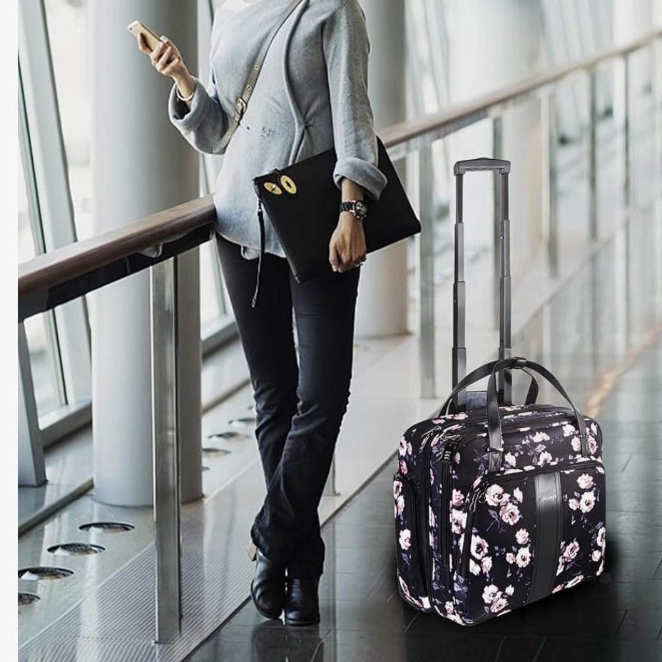 Business Trolley – Water-Resistant 15 Inch Laptop Bag with RFID Blocking, Easy-Travel Design