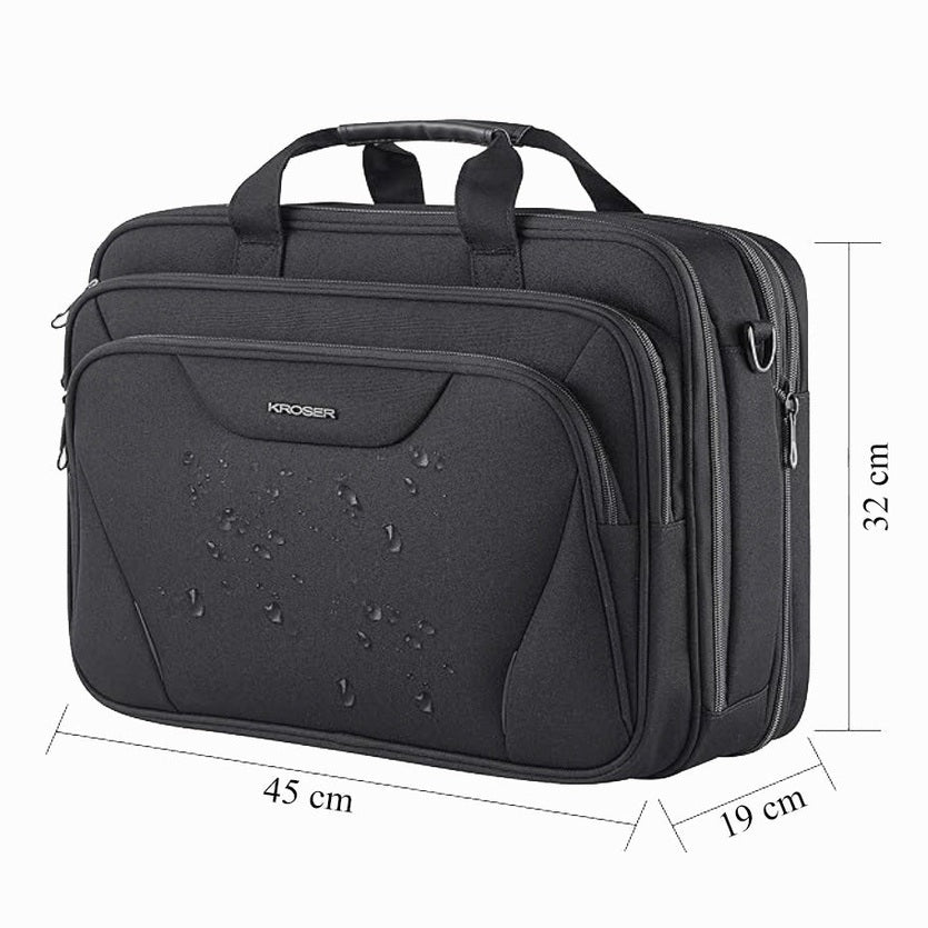 Business Laptop Briefcase Water Resistant 17 Inch RFID Safe Lightweight & Expandable - KangarCase