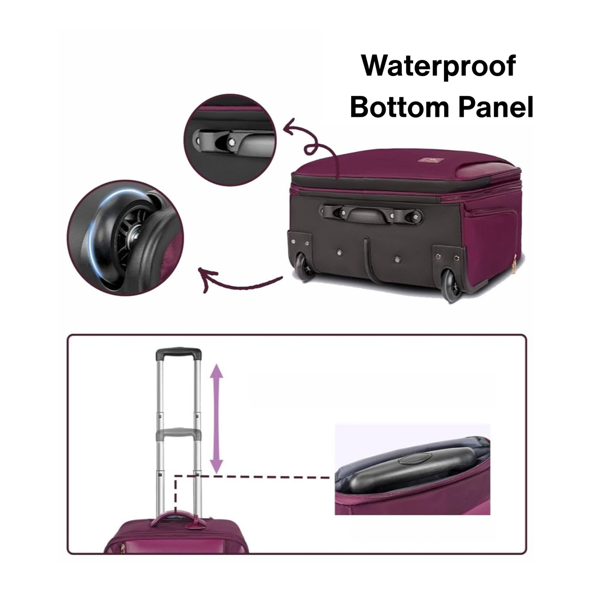 Business Laptop Trolley 17-Inch Laptop Trolley Water-Resistant, Anti-Theft & Spacious