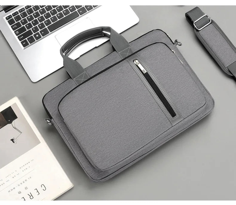 Laptop Sleeve & Shoulder Bag – Extra Foam Protection, Luggage Belt, and Water-Resistant Design – Fits MacBook, ASUS, Lenovo, Dell & Huawei