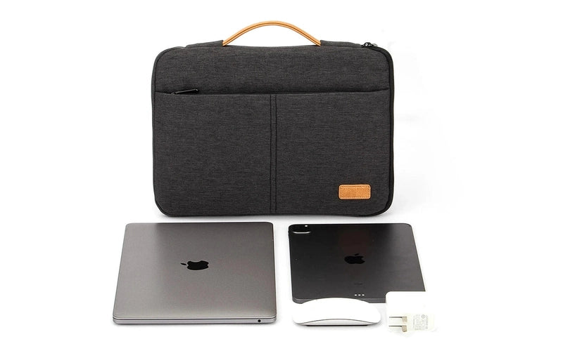 Classic Water-Resistant Laptop Sleeve with Extra Pockets – Slim & Protective Design