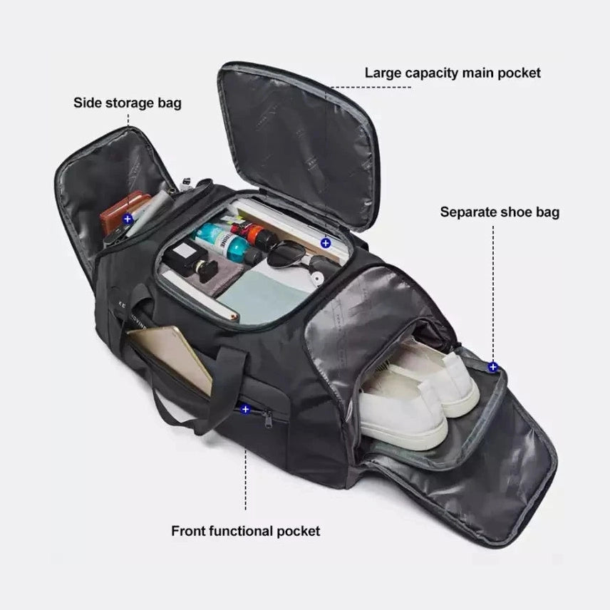 Large Sports Gym Duffel Bag – Backpack Combination with Multiple Pockets