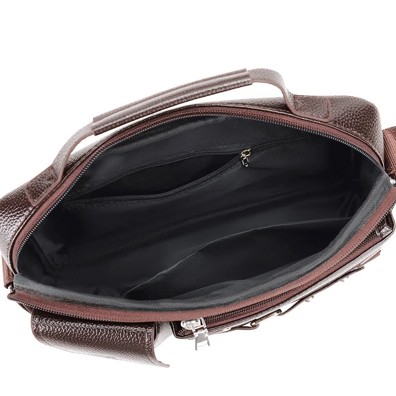 Men’s Business Shoulder Bag – Crossbody Travel Messenger Bag with Multiple Pockets