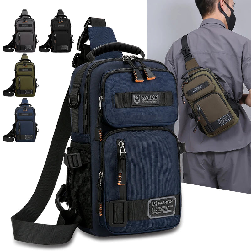 Sling Crossbody Shoulder Bag – Adjustable Strap with Multiple Pockets for Everyday Convenience