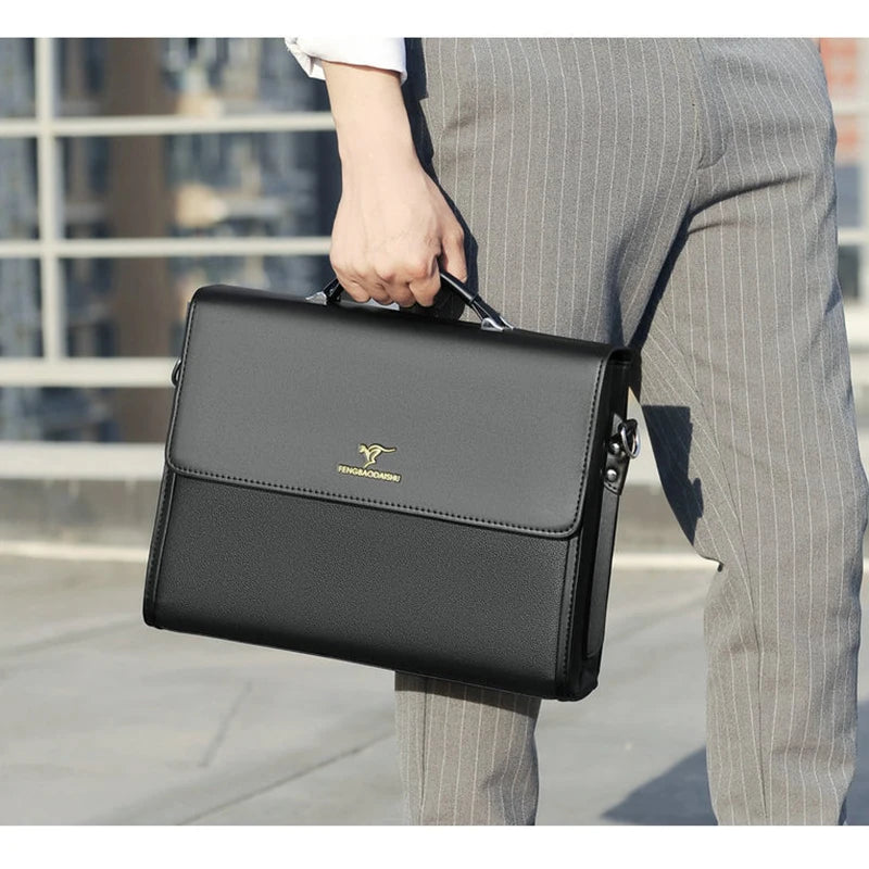 Luxury Men's Designer Briefcase – Stylish Business Shoulder Bag for Work & Office Use