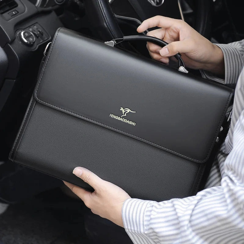Luxury Men's Designer Briefcase – Stylish Business Shoulder Bag for Work & Office Use
