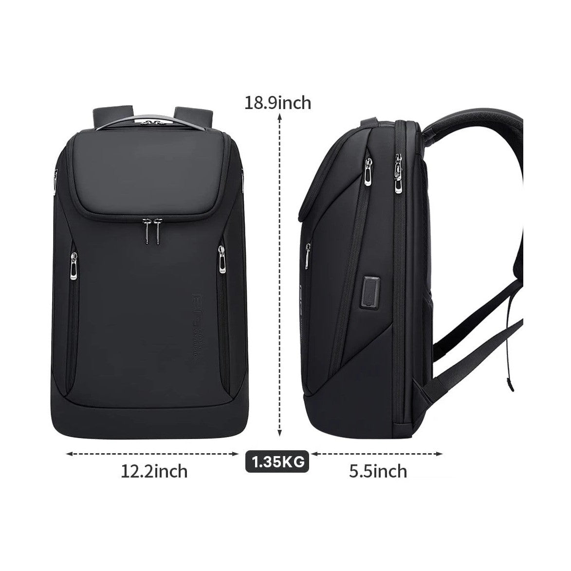 Business Laptop Backpack - 17 Inch - USB port - Sleek & Structured Design