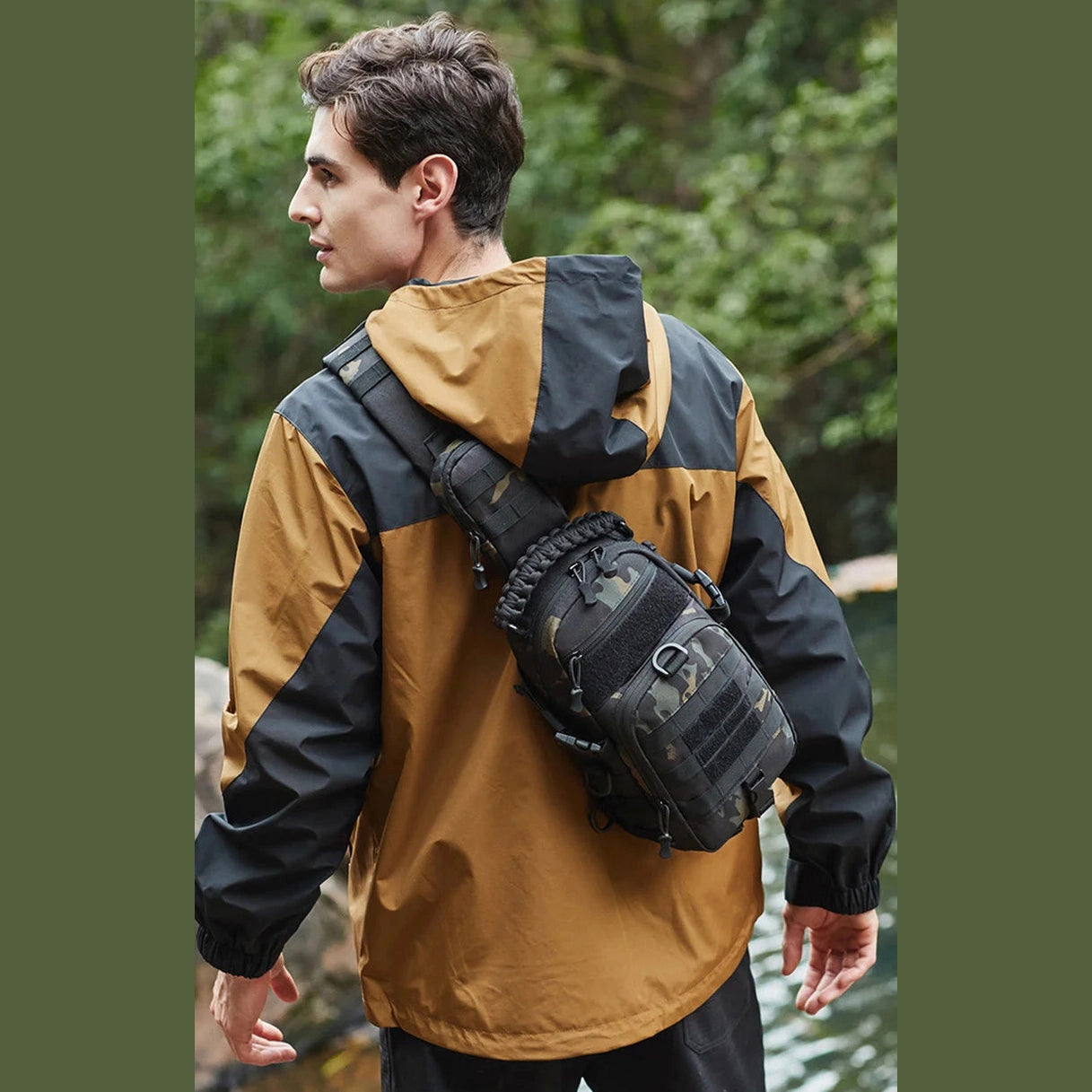 Tactical Sling Crossbody Bag – Durable Outdoor Shoulder Pack for Hiking, Cycling, Climbing & Fishing – Adjustable Strap & Multiple Pockets