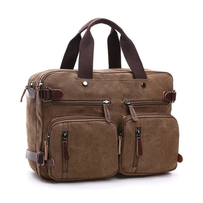 Vintage 17-Inch Laptop Messenger Bag – Ultralight Shoulder Bag with Multiple Compartments & Sleek Design – Business & Everyday Backpack