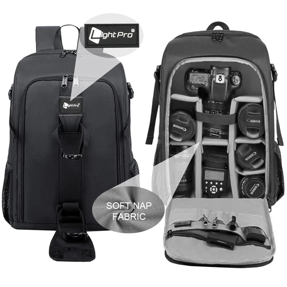 Professional Camera Backpack – Waterproof, High-Capacity DSLR Bag with Tripod Holder