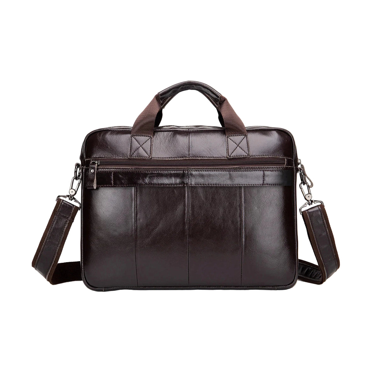 Executive Leather Men’s Briefcase – Elegant, Spacious Shoulder Bag with Organized Pockets for Daily Use