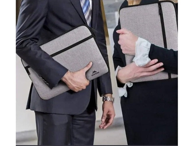 Laptop Sleeve 14-Inch - Water Resistant & Stylish with Soft Lining – Fits MacBook Air/Pro – Grey