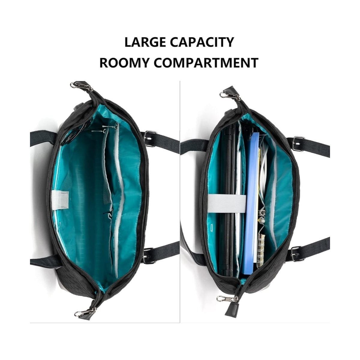 Women’s Laptop Handbag 15.6 Inch Waterproof & Lightweight USB Port – Black