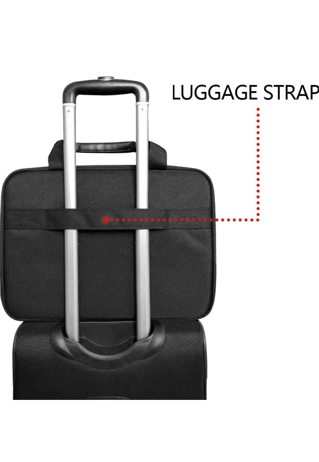 Kroser 15.6-Inch Laptop Briefcase – Expandable, Water-Resistant & RFID Safe – Lightweight Business Bag – Black