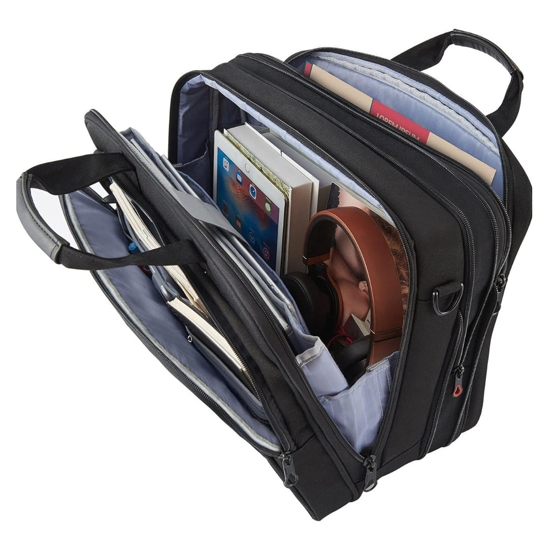 Business Laptop Briefcase Water Resistant 17 Inch RFID Safe Lightweight & Expandable