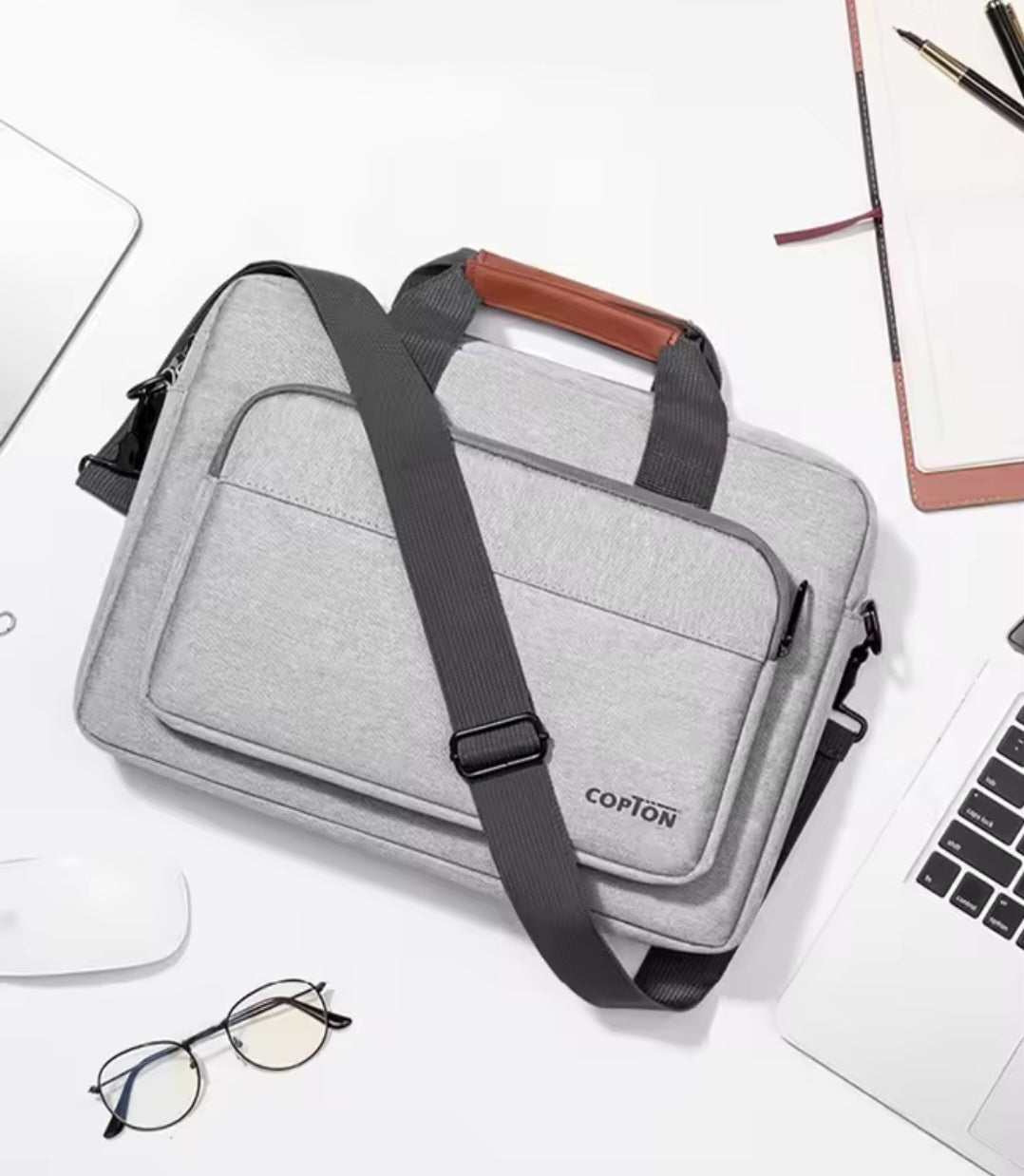 Laptop Bag with 5-Sided Padded Compartment – Water-Resistant, Multi-Pocket Design for Easy Travel