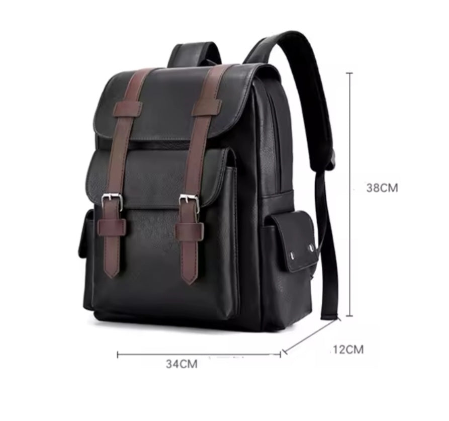 Vintage Backpack Messenger Bag with Buckle Closure – Timeless & Versatile Design