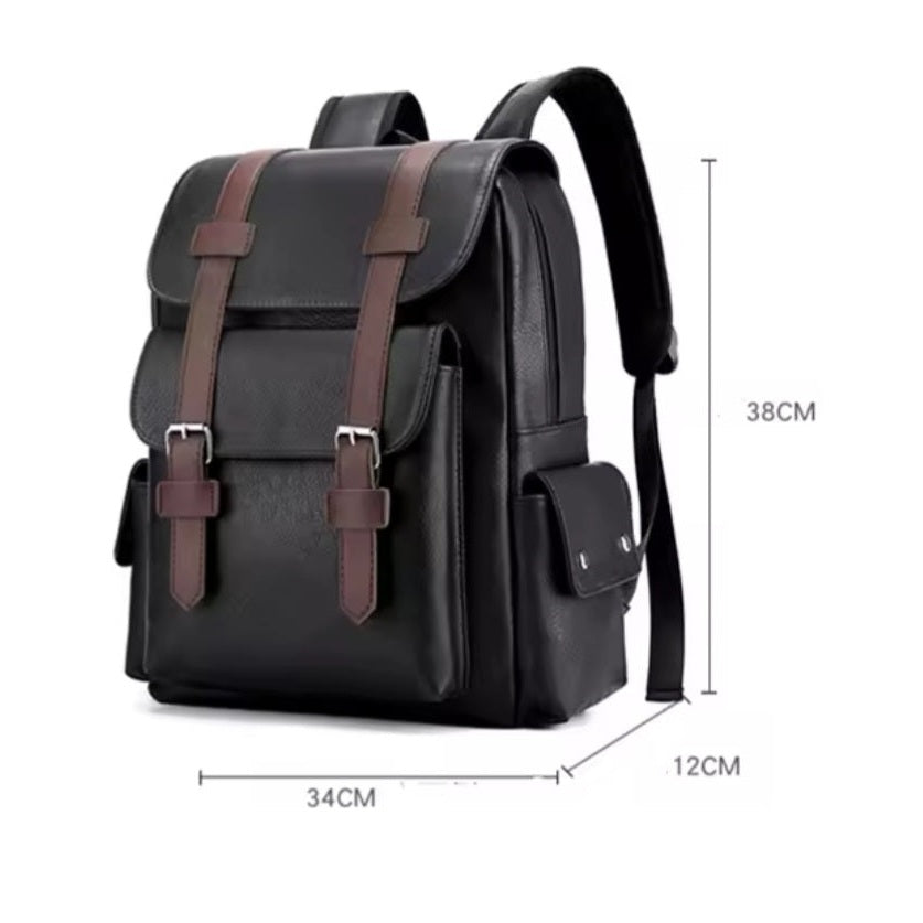 Vintage Backpack Messenger Bag with Buckle Closure – Timeless & Versatile Design