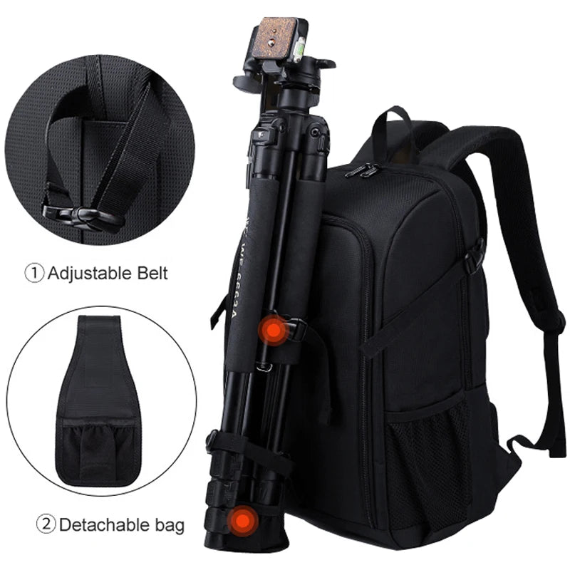 Professional Camera Backpack – Waterproof, High-Capacity DSLR Bag with Tripod Holder