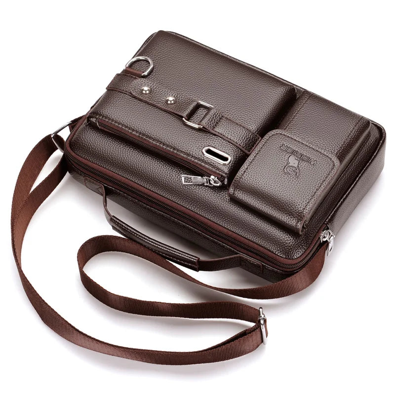 Men’s Business Shoulder Bag – Crossbody Travel Messenger Bag with Multiple Pockets
