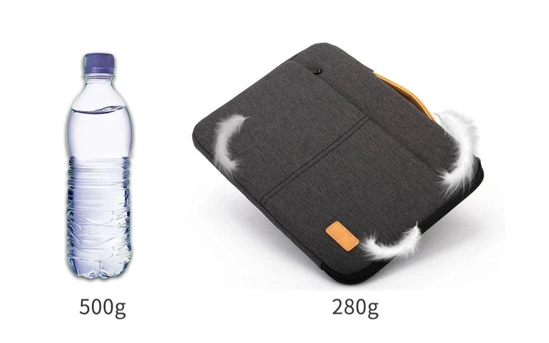 Classic Water-Resistant Laptop Sleeve with Extra Pockets – Slim & Protective Design