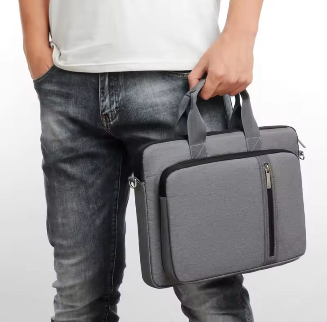 Laptop Sleeve & Shoulder Bag – Extra Foam Protection, Luggage Belt, and Water-Resistant Design – Fits MacBook, ASUS, Lenovo, Dell & Huawei