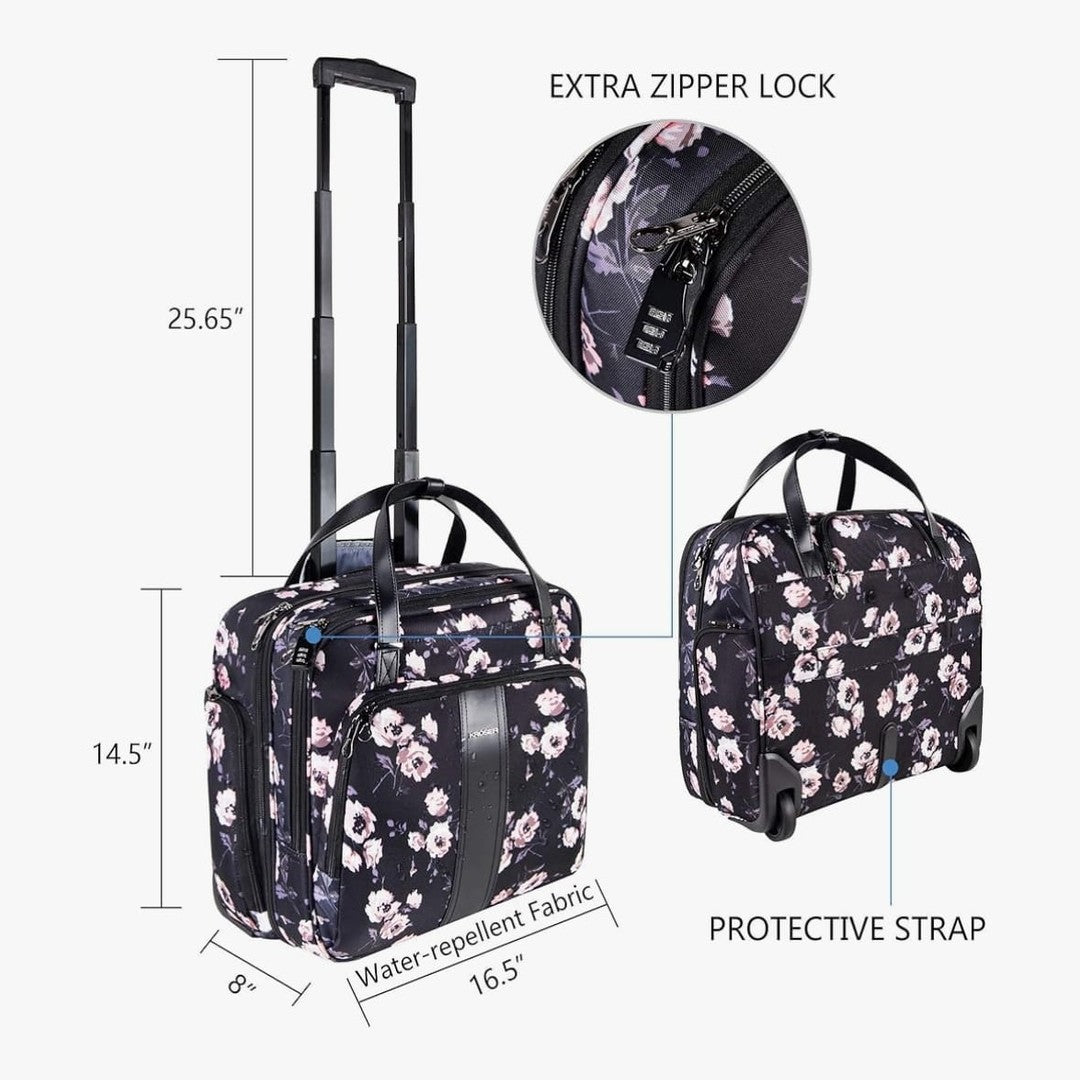 Business Trolley – Water-Resistant 15 Inch Laptop Bag with RFID Blocking, Easy-Travel Design - KangarCase