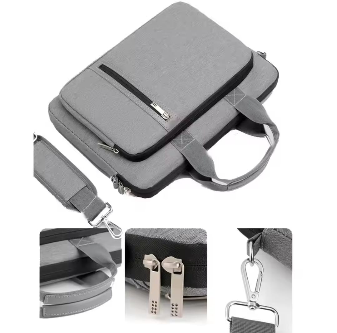 Laptop Sleeve & Shoulder Bag – Extra Foam Protection, Luggage Belt, and Water-Resistant Design – Fits MacBook, ASUS, Lenovo, Dell & Huawei