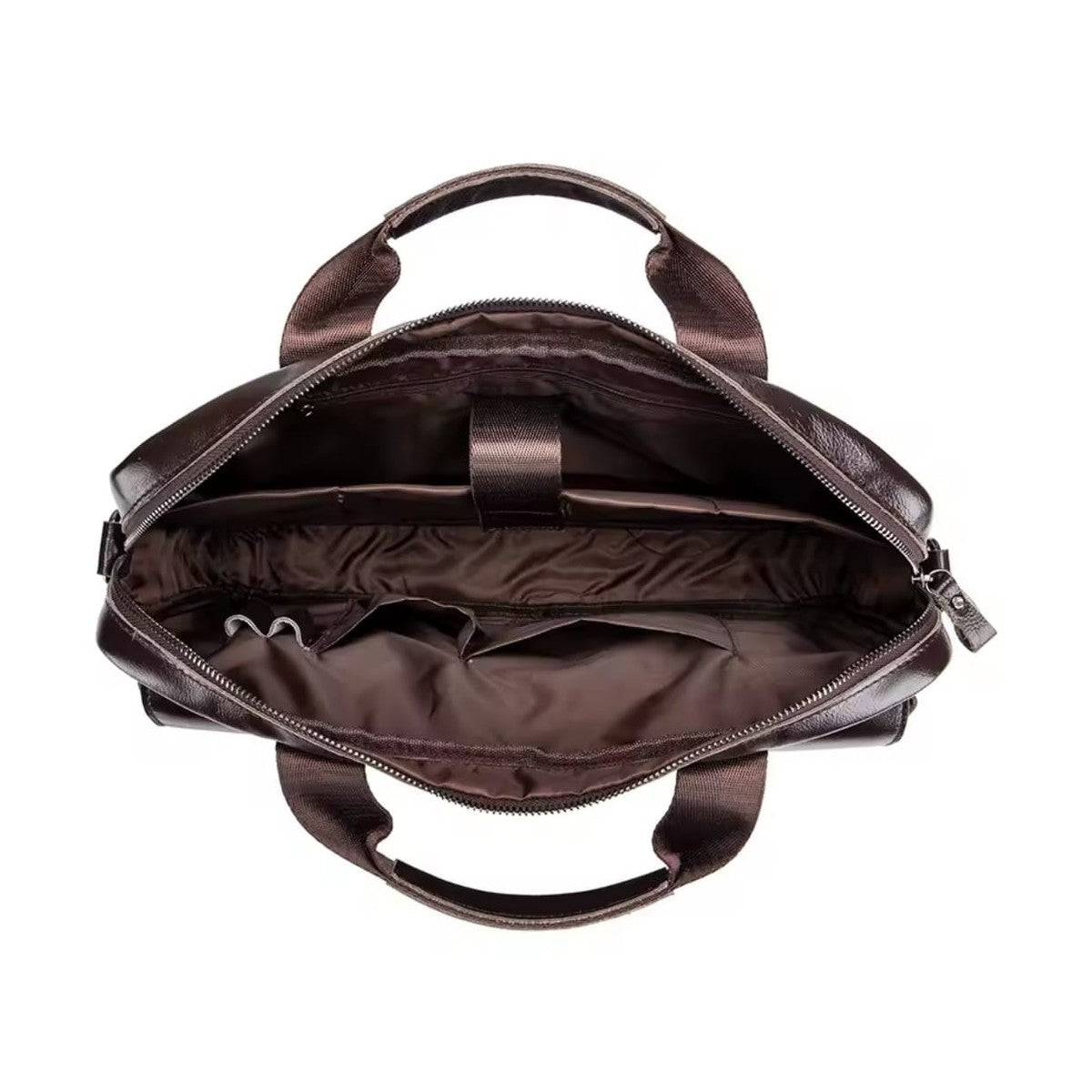 Executive Leather Men’s Briefcase – Elegant, Spacious Shoulder Bag with Organized Pockets for Daily Use