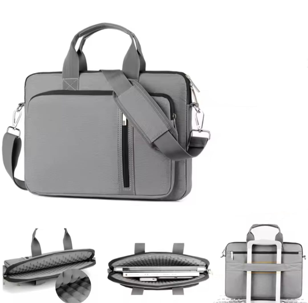 Laptop Sleeve & Shoulder Bag – Extra Foam Protection, Luggage Belt, and Water-Resistant Design – Fits MacBook, ASUS, Lenovo, Dell & Huawei