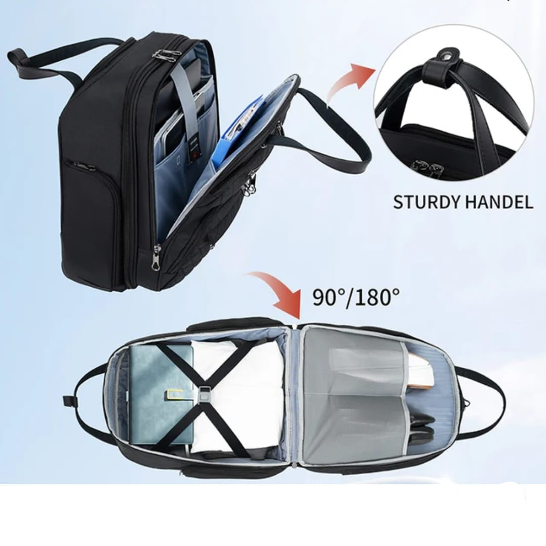 Business Hand Luggage Trolley 40cm – Lightweight, Water-Resistant Carry-On - 15.6" Laptop