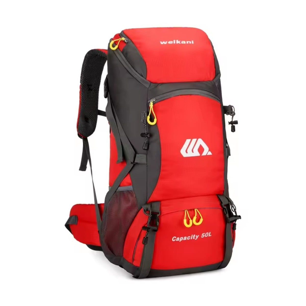 Travel Backpack 50L – Waterproof with Side Pockets, Walking Stick Straps & Multiple Compartments for Hiking & Outdoor Adventures