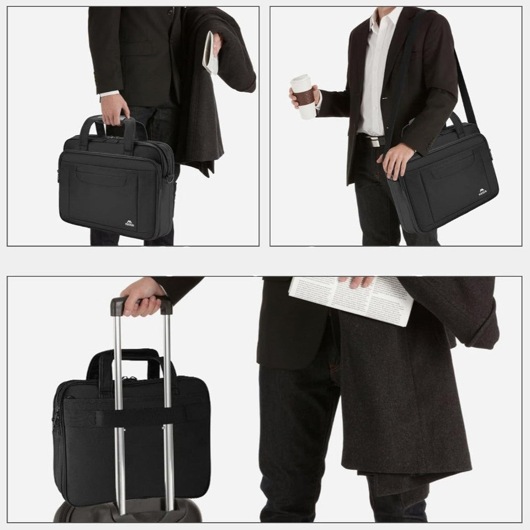 Business Laptop Briefcase 17-Inch Water-Resistant, Anti-Theft, and Foam-Protected
